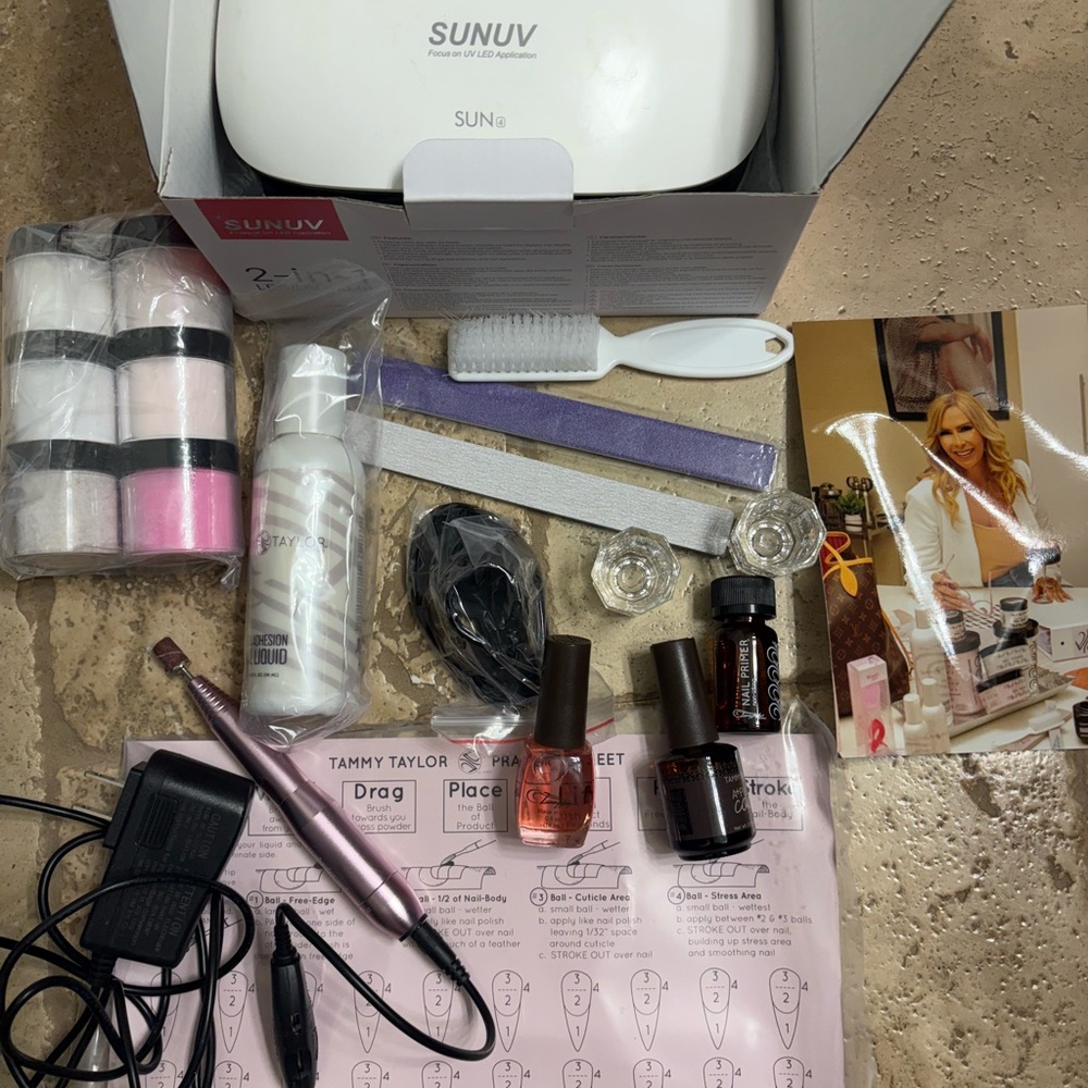 Tammy Taylor Acrylic nail Set with UV LED lamp and drill